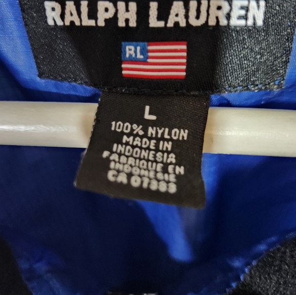 POLO JEANS CO. RALPH LAUREN Royal Blue Lightweight 100% Nylon Windbreaker sz L - Picture 9 of 12